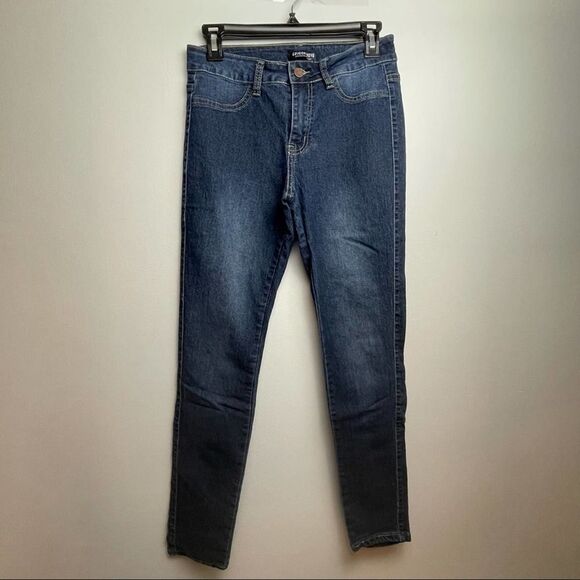 Fashion Nova Dark Wash Skinny Jeans High Waisted Cotton Blend Spandex size 7 - Picture 11 of 11